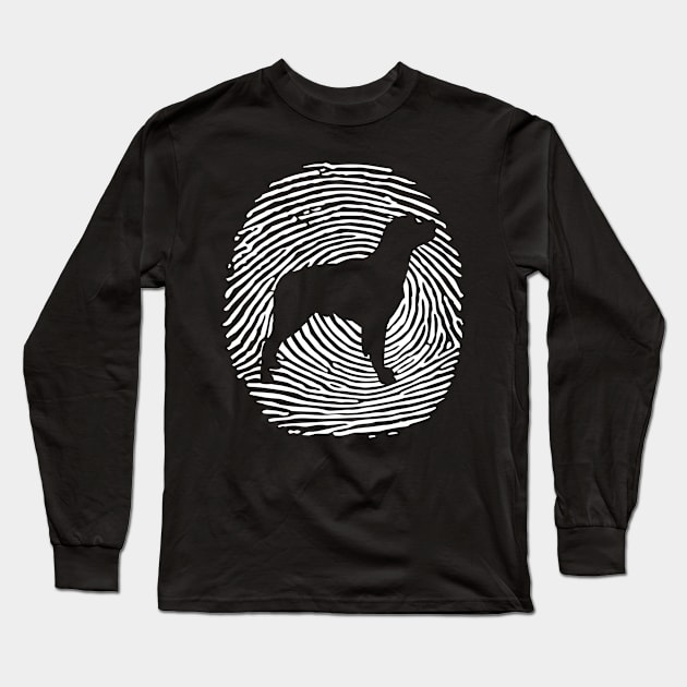 French Brittany DNA Fingerprint I Dog French Brittany Long Sleeve T-Shirt by Shirtjaeger